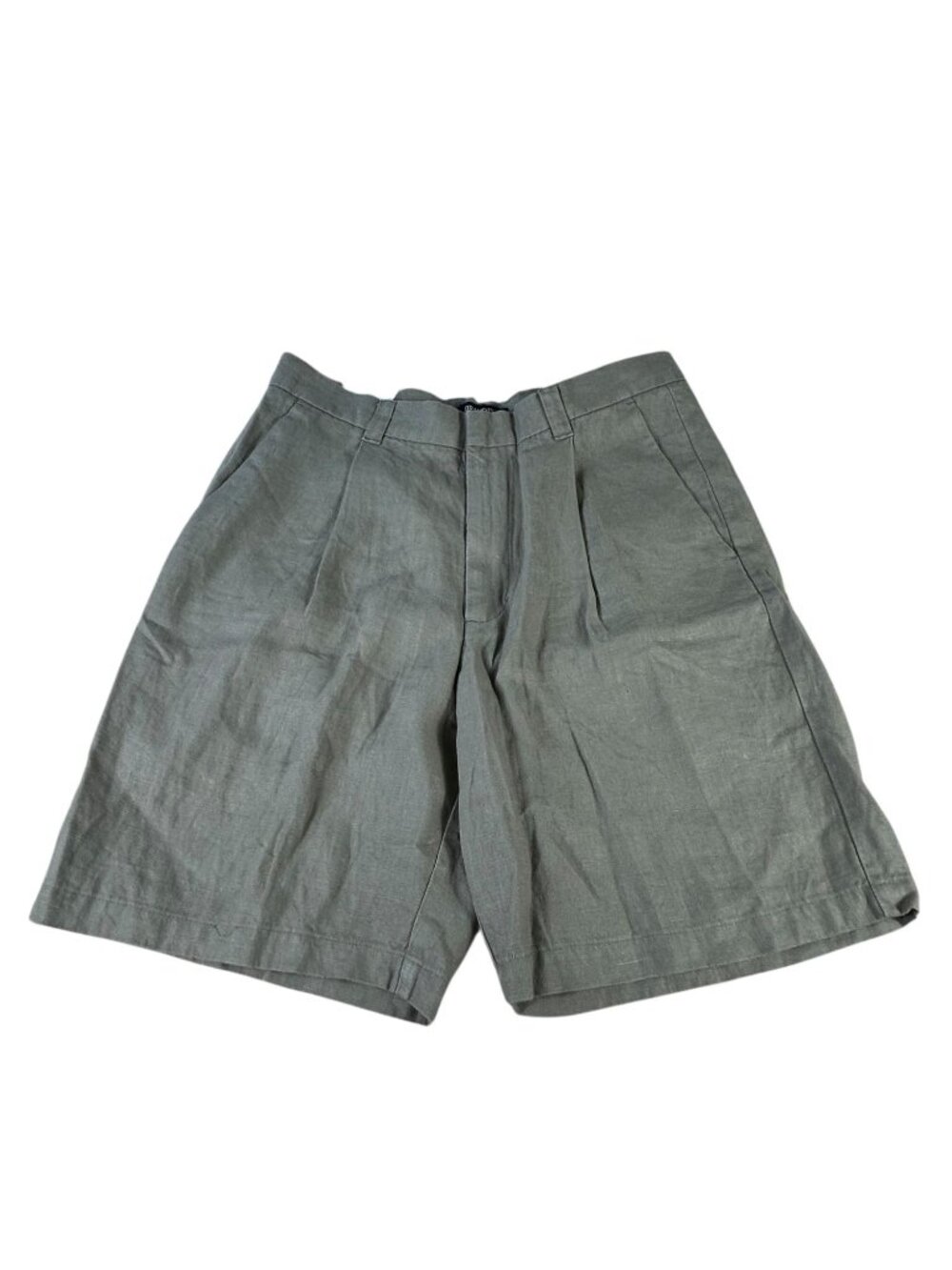 NEW Brandini Men’s Linen Shorts Size 33 Dark Beige Tan Casual Summer Lightweight